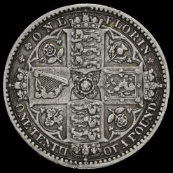 1849 Queen Victoria Godless Florin Reverse