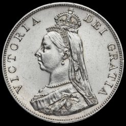 1887 Queen Victoria Jubilee Head Silver Double Florin Obverse