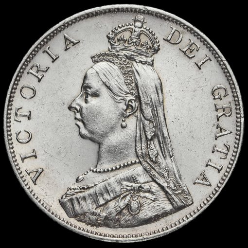 1887 Queen Victoria Jubilee Head Silver Double Florin Obverse