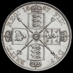 1887 Queen Victoria Jubilee Head Silver Double Florin Reverse
