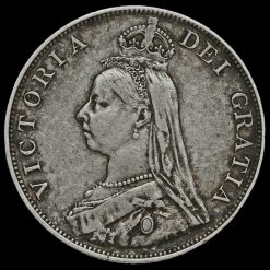 1890 Queen Victoria Jubilee Head Silver Double Florin Obverse