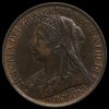 1899 Queen Victoria Veiled Head Penny Obverse