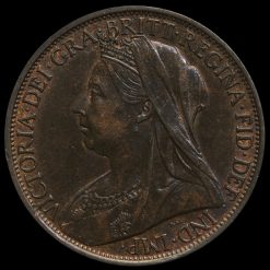1899 Queen Victoria Veiled Head Penny Obverse