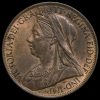 1901 Queen Victoria Veiled Head Penny Obverse
