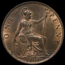 1901 Queen Victoria Veiled Head Penny Reverse