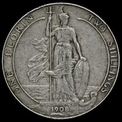 1908 Edward VII Silver Florin Reverse