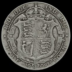 1908 Edward VII Silver Half Crown Reverse