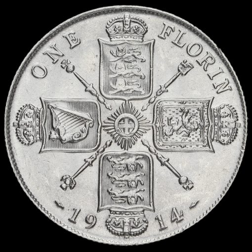 1914 George V Silver Florin Reverse