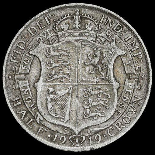 1919 George V Silver Half Crown Reverse