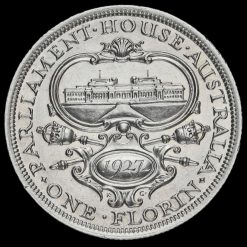 Australia 1927 George V Parliament House Silver Florin Reverse