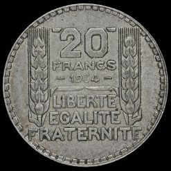 France 1934 Silver 20 Francs