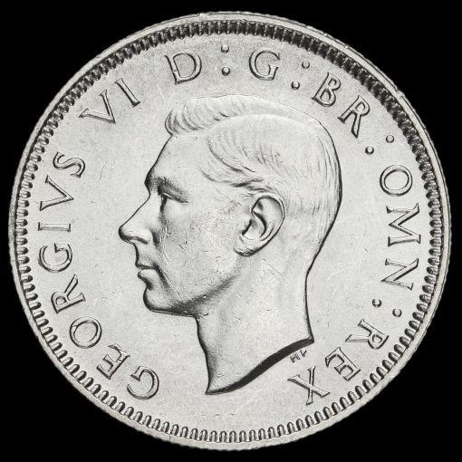 1938 George VI Silver English Shilling Obverse