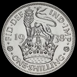 1938 George VI Silver English Shilling Reverse