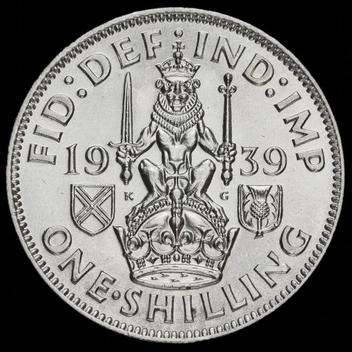 1939 George VI Silver Scottish Shilling Reverse