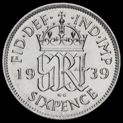1939 George VI Silver Sixpence Reverse