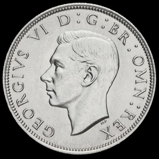 1942 George VI Silver Half Crown Obverse