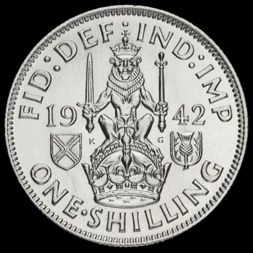 1942 George VI Silver Scottish Shilling Reverse