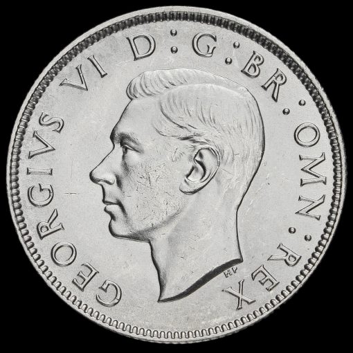 1943 George VI Silver Two Shilling Coin / Florin Obverse