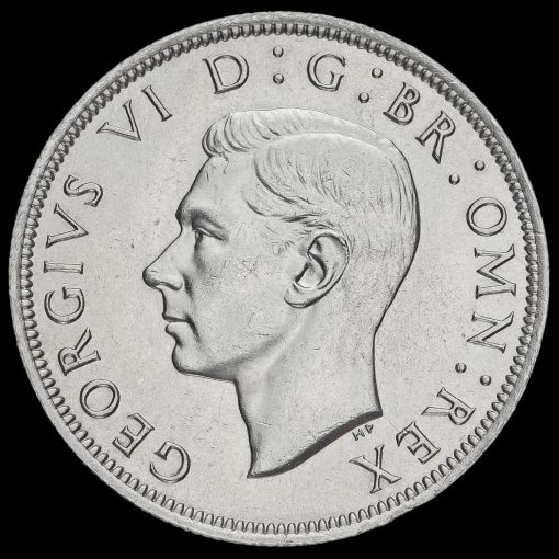 1943 George VI Silver Half Crown Obverse
