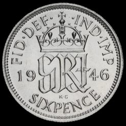1946 George VI Silver Sixpence Reverse