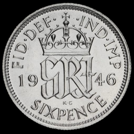 1946 George VI Silver Sixpence Reverse