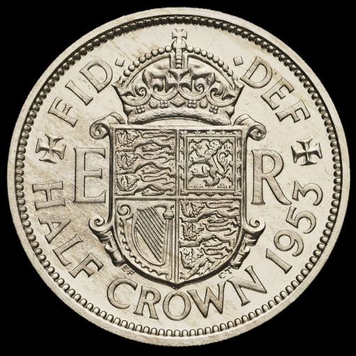 1953 Queen Elizabeth II Proof Half Crown Reverse