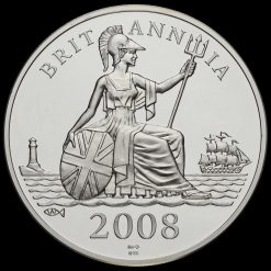 2008 5oz .999 Silver Britannia Obverse
