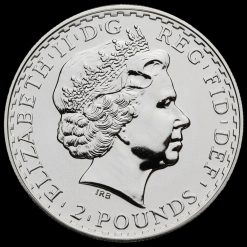 2009 Elizabeth II £2 Britannia 1 Ounce Silver Coin Obverse