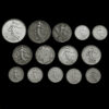 14 x Assorted French .835 Silver Coins Obverse