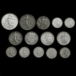 14 x Assorted French .835 Silver Coins Obverse