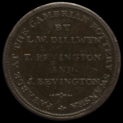 1813 Swansea and South Wales, Cambrian Pottery Penny Token Reverse