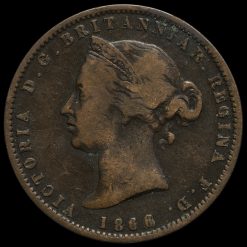 Jersey, 1866 Queen Victoria 1/13 of a Shilling Obverse