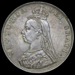 1887 Queen Victoria Jubilee Head Silver Double Florin Obverse