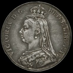 1889 Queen Victoria Jubilee Head Silver Crown Obverse