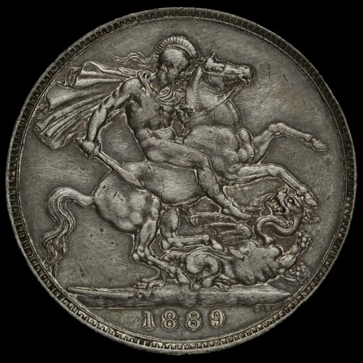 1889 Queen Victoria Jubilee Head Silver Crown Reverse
