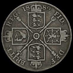 1889 Queen Victoria Jubilee Head Silver Double Florin Reverse