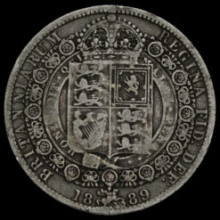 1889 Queen Victoria Jubilee Head Silver Half Crown Reverse