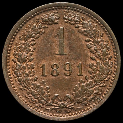 Austria, 1891 Franz Joseph I 1 Kreuzer Reverse