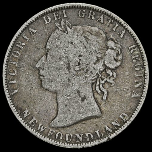 Canada, Newfoundland 1900 Queen Victoria Silver 50 Cents Obverse