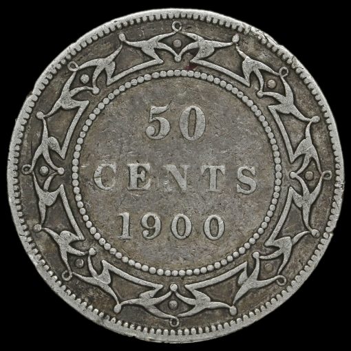 Canada, Newfoundland 1900 Queen Victoria Silver 50 Cents Reverse