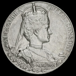 1902 Edward VII Coronation Official Silver Medal Reverse
