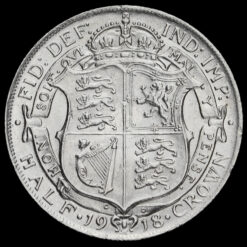 1918 George V Silver Half Crown Reverse