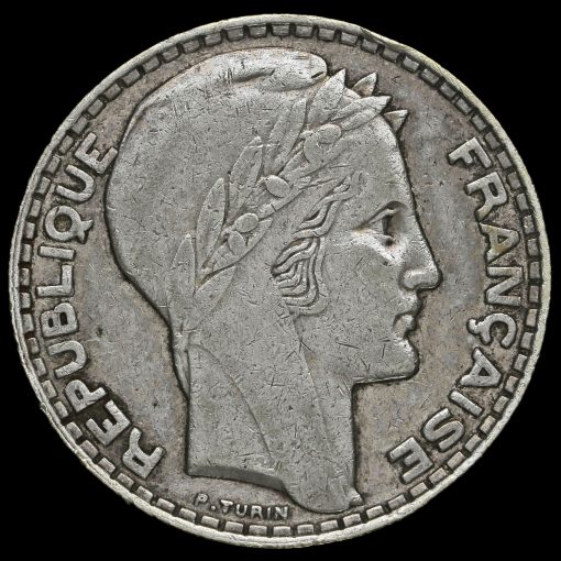 France 1933 Silver 20 Francs Obverse