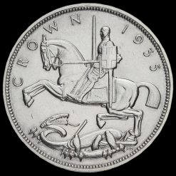 1935 King George V Rocking Horse Silver Jubilee Crown Reverse