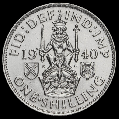 1940 George VI Silver Scottish Shilling Reverse