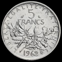 France 1962 Silver 5 Francs Reverse