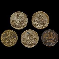 5 Cumberland Jack Brass Gaming Tokens Reverse