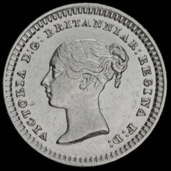 1839 Queen Victoria Young Head Silver Three-Halfpence Obverse