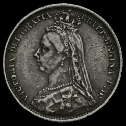 1887 Queen Victoria Jubilee Head Silver Sixpence Obverse