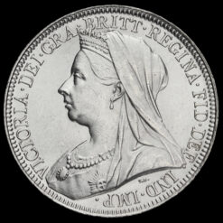 1901 Queen Victoria Veiled Head Silver Florin Obverse